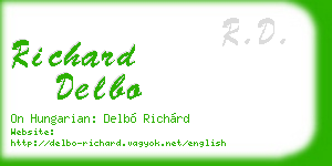 richard delbo business card